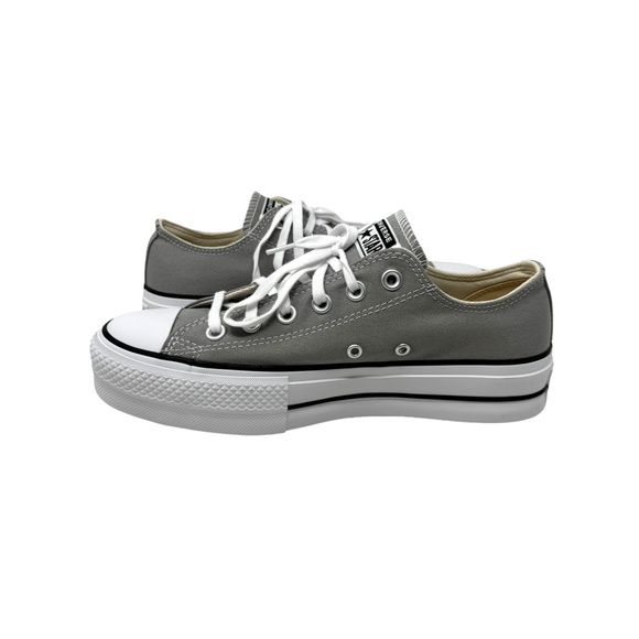 Converse Ctas Lift Platform Low Top Shoe Gray Canvas Women Size Sneakers A07573F - Picture 4 of 15